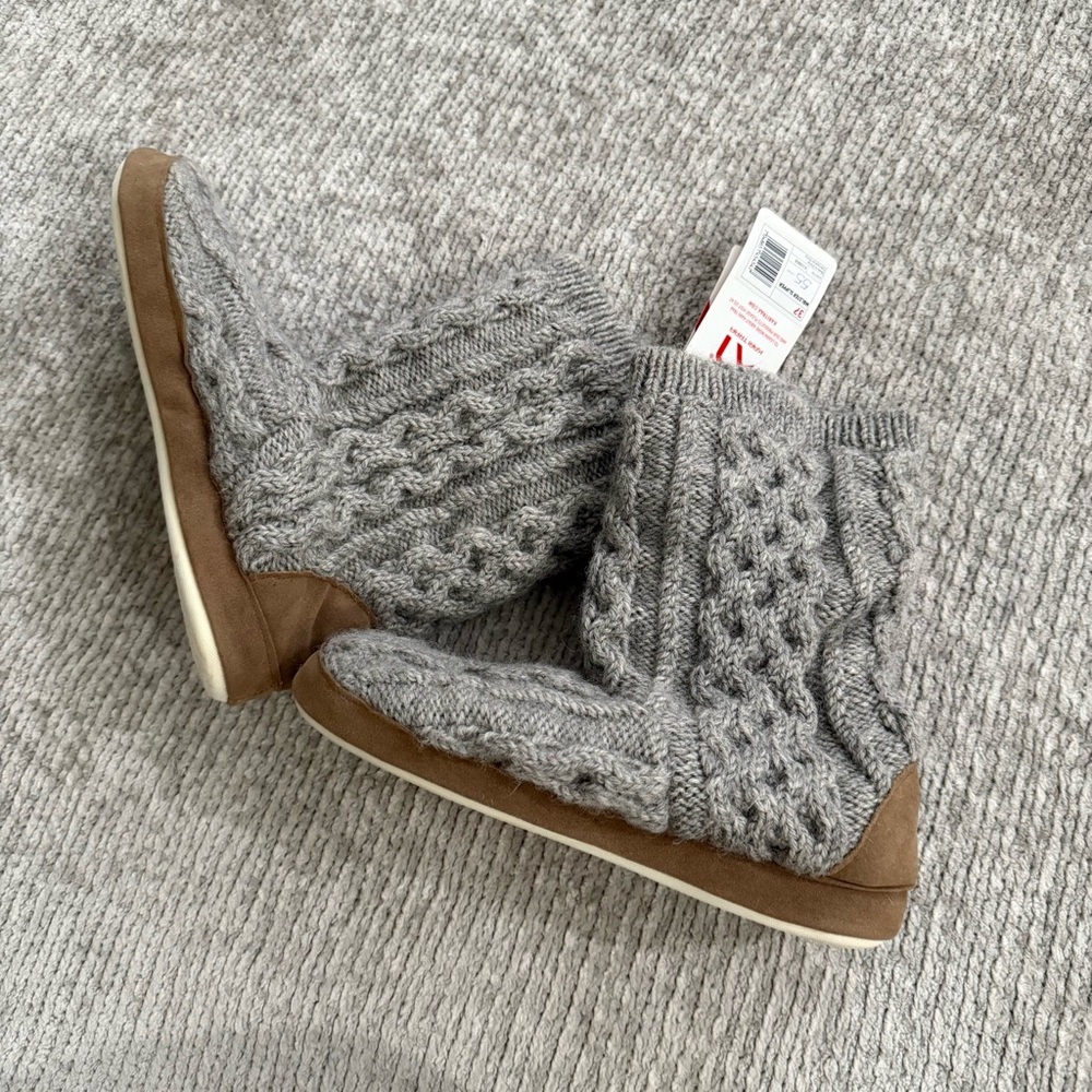 Kari Traa Molster Wool Knit Slippers Gray EU 37 Cozy Nordic - Picture 2 of 6